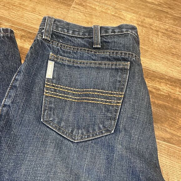 Cinch Jeans Mens 34x34 Silver Label Slim Fit Dark Stone Wash Rigid 002 Cowboy - Picture 4 of 11